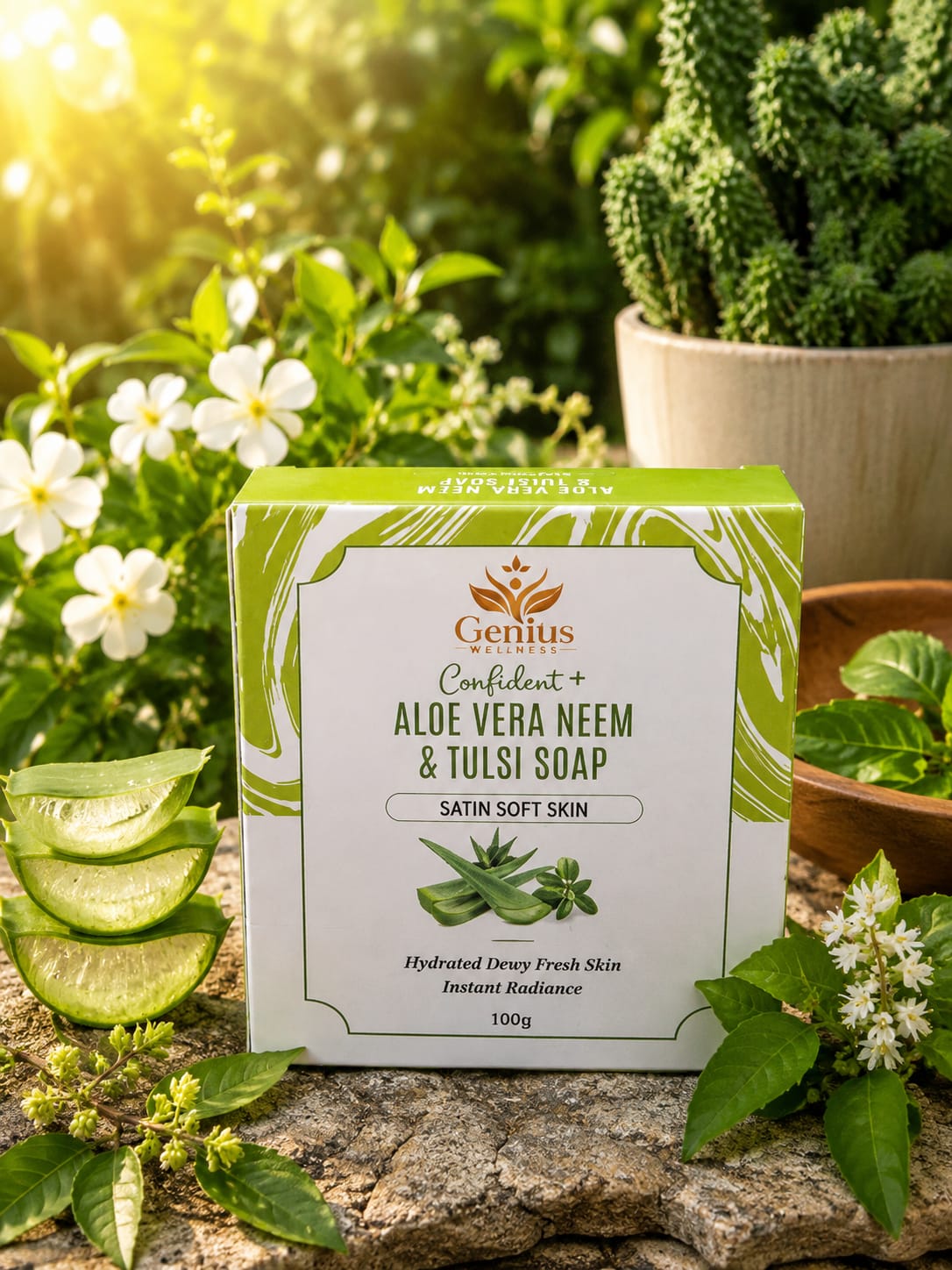 Alovera, Neem, Tulsi Soap